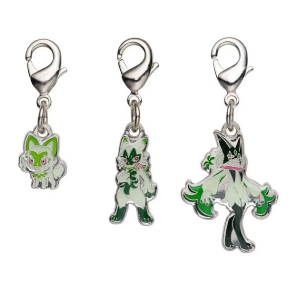ポケモンセンター 限定 ポケットモンスター キーホルダー 全国ずかん メタルチャーム ニャオハ ニャローテ マスカーニャ