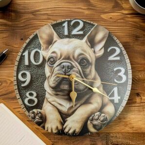 フレンチブルドック フレブル ペット 犬用品 時計 壁掛け時計 時計 インテリア プレゼント 可愛い