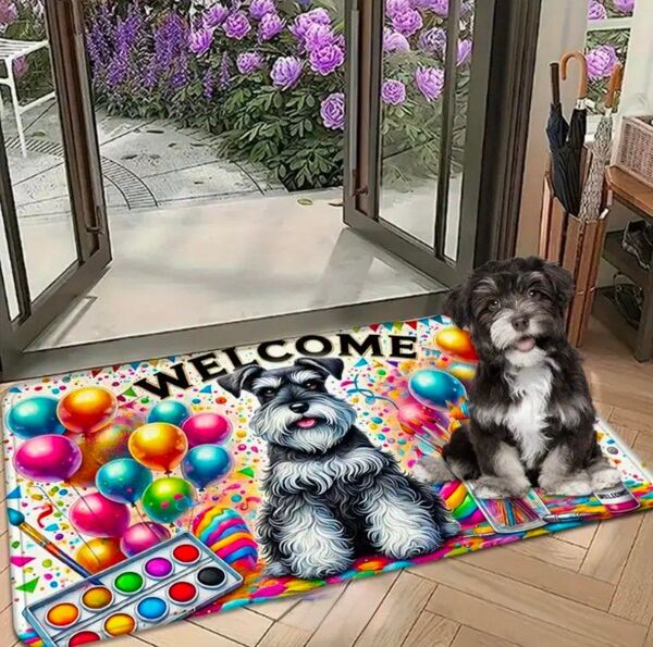 ミニチュアシュナウザー 犬 犬雑貨 インテリア マット ラグ プレゼント 玄関 玄関マット