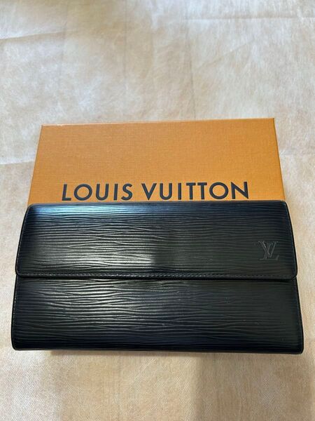 ★美品★ルイヴィトン 長財布 エピ ポルトモネ クレディ ブラック LOUIS VUITTON