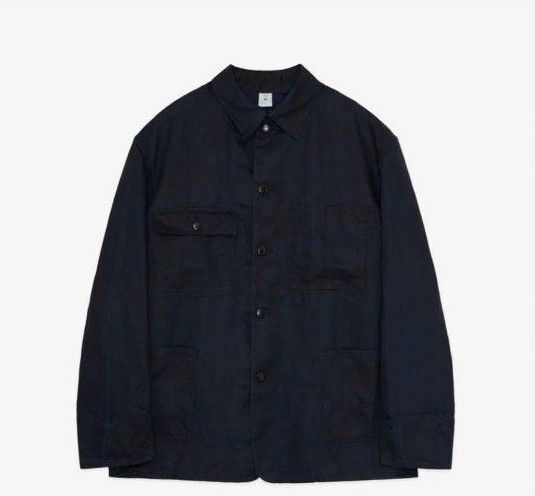 FRONT 11201 Black Indigo Linen Coverall
