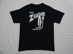 ☆ The Ziggens ジギンズ Skunk Records ロゴ Tシャツ sizeL 黒 ☆USA古着 ロック Sublime Long Beach Dub Allstars SURF OLD SK8 90s