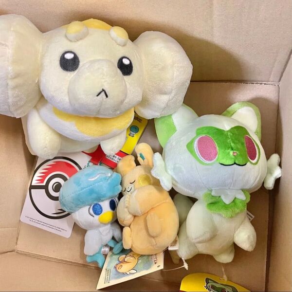 【新品未使用品】ポケモンセンター ぬいぐるみ ニャオハ クワッス パピモッチ パモット 6,380円分