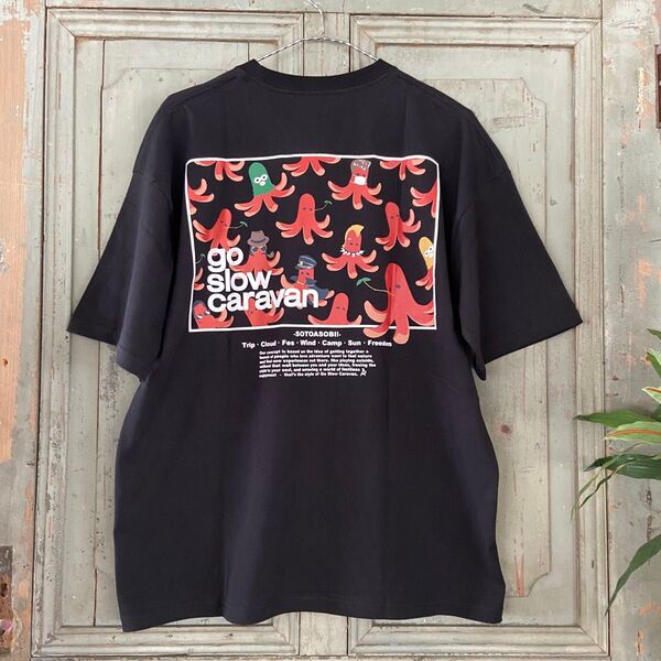 新品!4番 Lsizde タコさんウインナー Tシャツ ゴースローキャラバン L 半袖 コットン