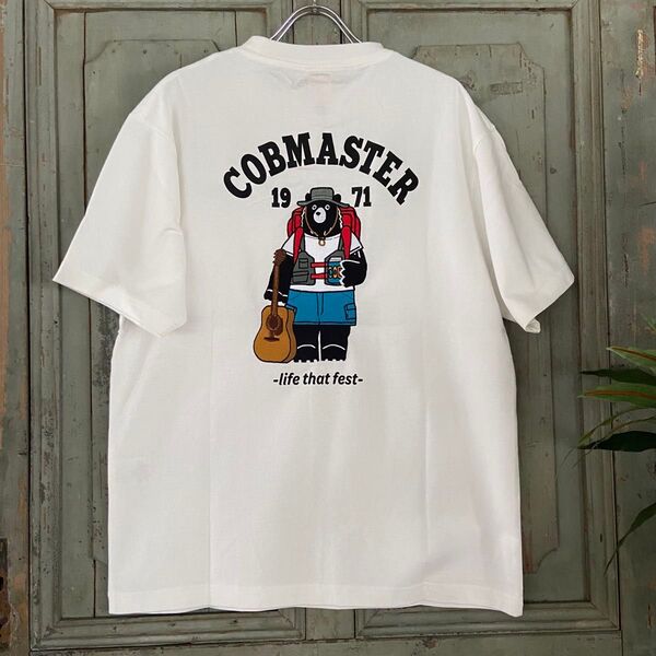 新品!Msize コブマスター 吸水速乾天竺刺繍ベーシック Tシャツ Tシャツ 白 ホワイト 半袖 M