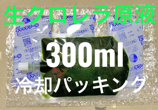 【冷却、密閉パッキング】 生クロレラ 原液 300ml 生き餌 産卵促進 メダカ 金魚 熱帯魚 稚魚 栄養食