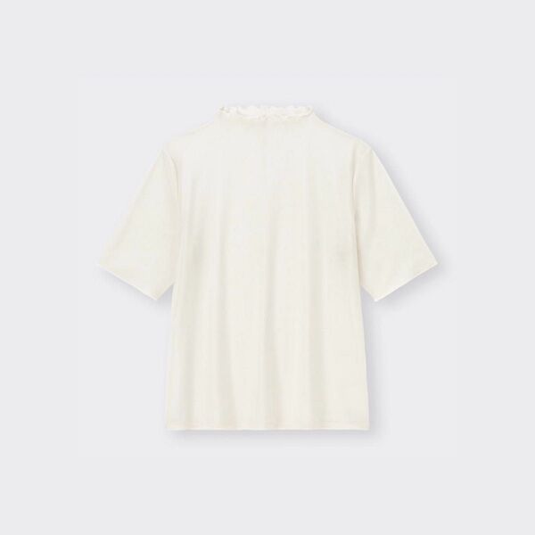 GU ジーユー シアーTシャツ シアーT シアーシャツ 5分袖 オフホワイト XLサイズ