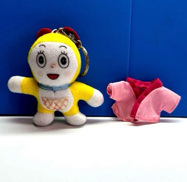 ドラミちゃん キーリング キーホルダー 祭半被(はっぴ)付 ぬいぐるみ マスコット ドラえもん レトロ 未使用