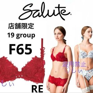 新品タグ付き Salute サルート 店舗限定 19G P-UPブラ F65 RE 赤 ブラジャー