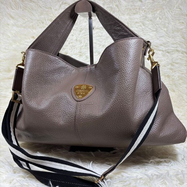 【美品】 アタオ エルヴィ 2way ショルダーバッグ ハンドバッグ A4 ハンドバッグ