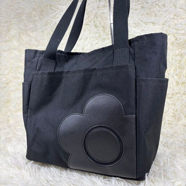 【美品】 MARYQUANT マリークワント トートバッグ デイジー 軽量 黒 ブラック