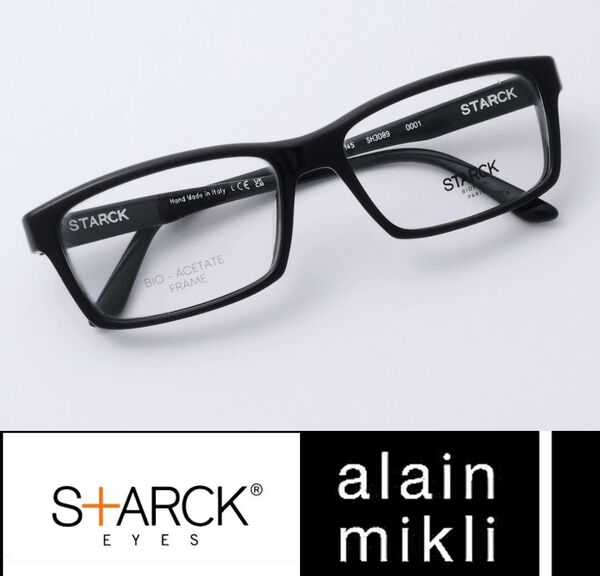 9582◆アランミクリ スタルクアイズ◆めがね◆定価55,660円◆SH3089~ブラック◆イタリア製スクエア◆メガネ眼鏡◆新品