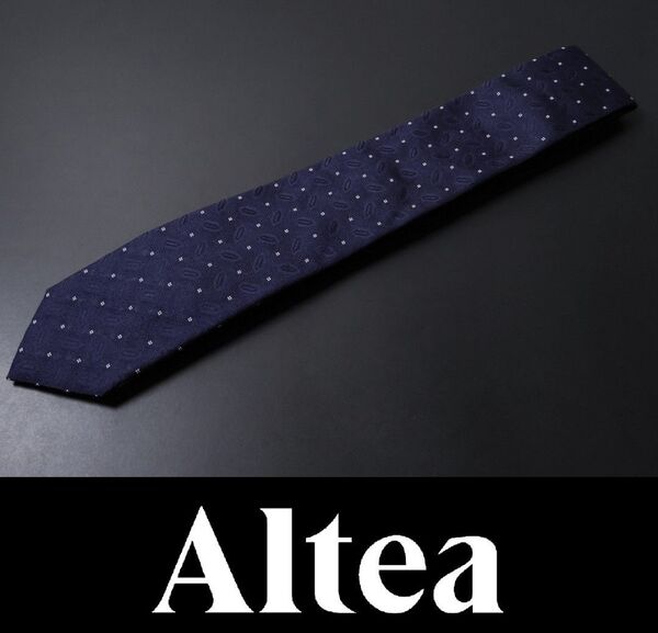 9686◆altea アルテア◆ネクタイ◆定価16,500円◆剣先幅7.5㎝◆ネイビー◆シルク100%◆イタリア製◆新品