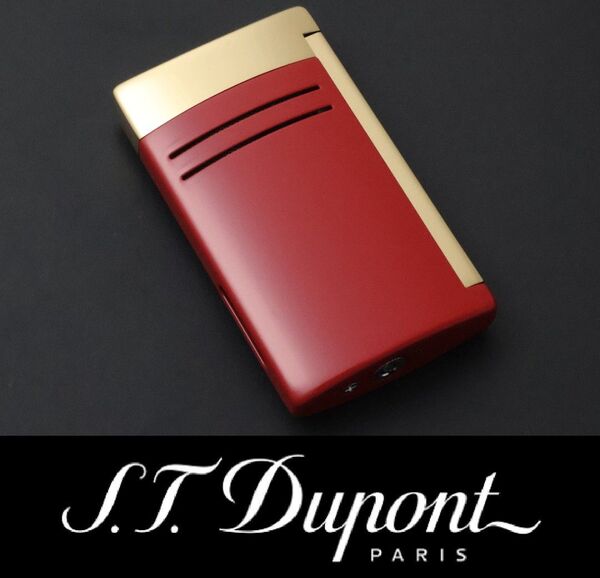 3759◆S.T.tデュポン◆ターボライター◆定価40,700円◆マキシジェット◆レッド×ゴールド◆エルゴノミクス◆防風トーチ新品