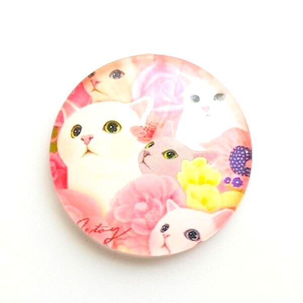 ゴルフマーカー にゃんズ ピンク ゴルフ 猫 かわいい 25mm