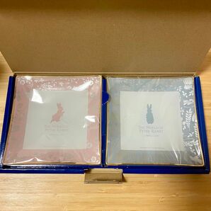 PETER RABBIT ガラス角皿2枚セット ピンク&ブルー 未使用