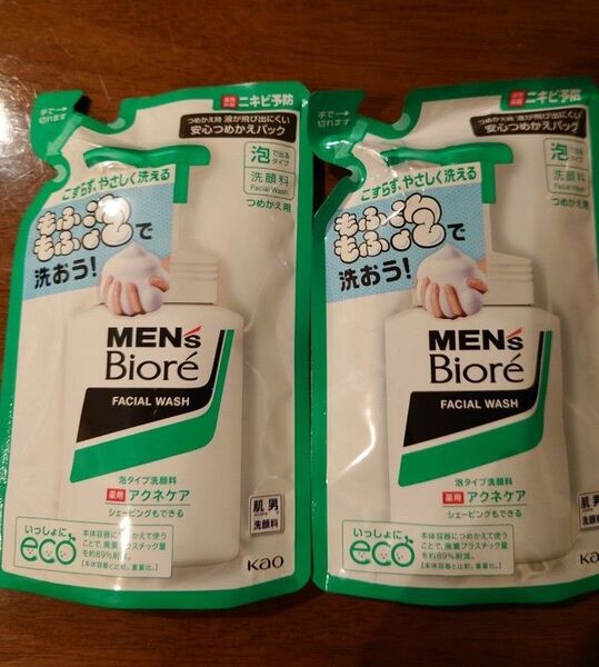 メンズビオレ 洗顔料 泡タイプ アクネケア つめかえ用 2個セット