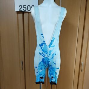 パレンティーニ・ビブショーツL/LL 白/青 PARENTINI Acqua Tama ITALY レーサーパンツ ビブタイツ