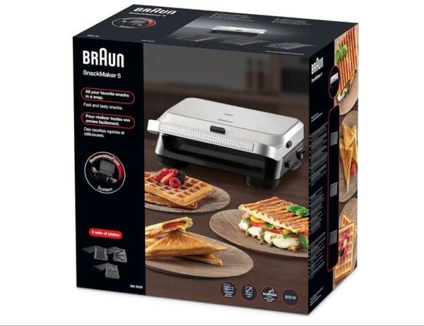 【新品未使用】BRAUN ブラウン スナックメーカー 5 SM5038 グリル ホットサンド ワッフル