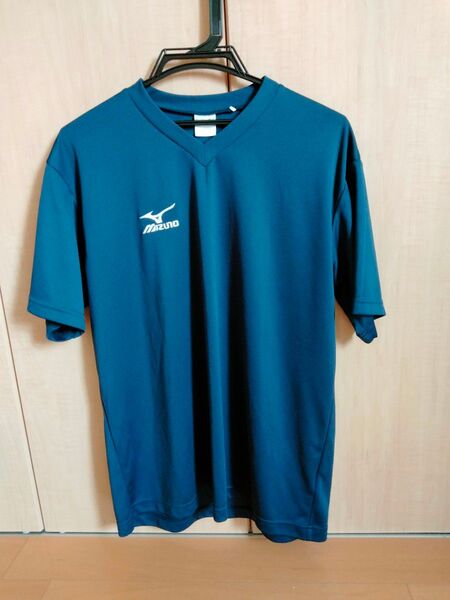 メンズ ミズノ Vネック Tシャツ ネイビー系