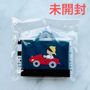 ファミリア カプセルトイ デニムバッグ 黒 ブラック 男の子 車 キーホルダー