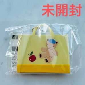 ファミリア カプセルトイ デニムバッグ 黄色 イエロー ファミちゃん くまちゃん りんご