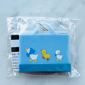 ファミリア カプセルトイ デニムバッグ 水色 ブルー 鳥 とりさん