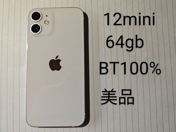 Apple iPhone12mini 64gb ホワイト 美品 simフリー