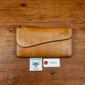 長財布 本革 ブライドルレザー メンズ ヌメ革 ロングウォレット 栃木レザー ハンドメイド メンズ財布 牛革 職人 手縫い
