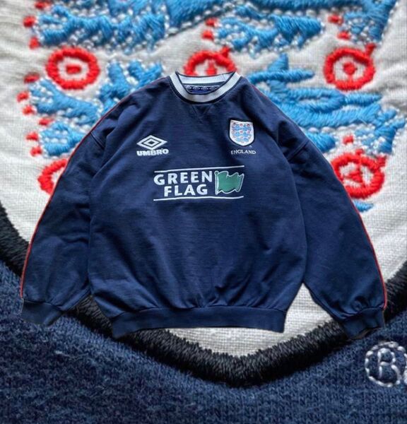ビンテージ UMBRO 90s イングランド代表 スウェットシャツ ベッカム着用