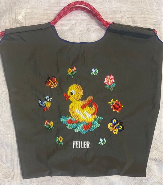 ②刺繍バッグ アヒル・花柄 トートバッグ ボールアンドチェーン フェイラー ハイジ エコバッグ