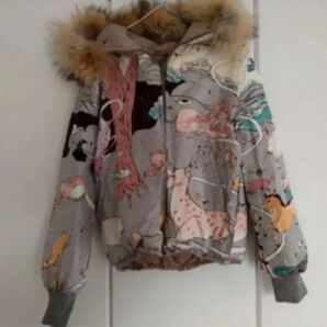 TSUMORICHISATO ツモリチサト ダウン ジャケット ブルゾン ダウンコート アウター シルク ベージュ