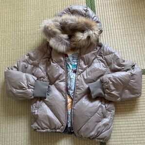 TSUMORICHISATO ツモリチサト ダウンジャケット ブルゾン ダウンコート ファー シルク ユートピア 絹2 ベージュ系