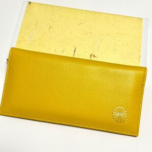 【最終値下げ ラスト一点】新品未使用 皇居 長財布 イエロー 箱付き