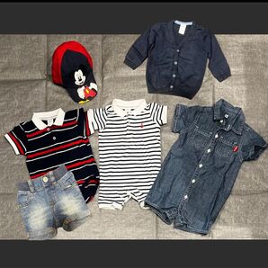 H&Mベビー ロンパース キャップ 6点セット 60 70 80