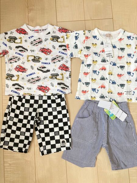 新品未使用★シャツ&半ズボン 100cm ①