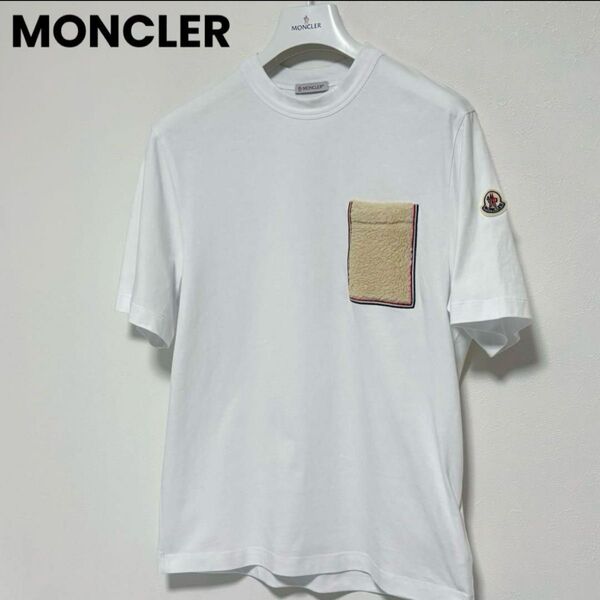 MONCLER モンクレール 胸ポケット Tシャツ ホワイト 白T 国内正規品