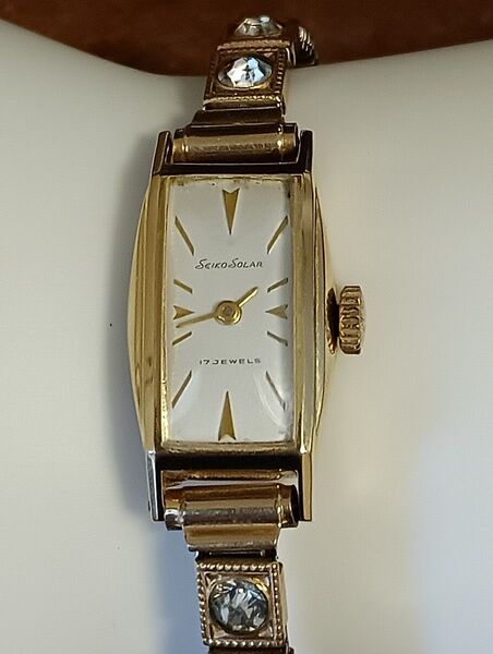 SEIKO セイコー SOLAR ソーラー K18 金無垢 手巻き 腕時計 レディース 女性用 可動品 538 17JEWELS