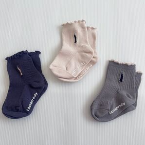 【新品未使用】eastboy baby クルー丈ソックス 3足セット 9〜15cm バースデイ しまむら