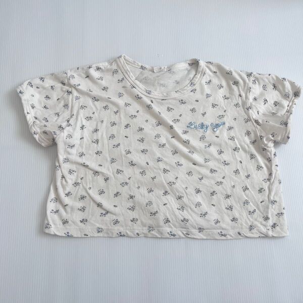 URRR 水色花柄Tシャツ S 韓国子供服 バースデイ しまむら