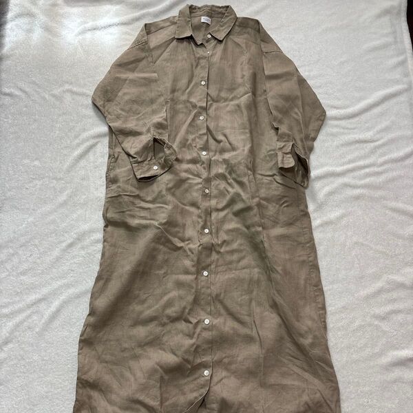アーバンリサーチドアーズ URBAN RESEARCH DOORS ベージュ シャツワンピース リネン F