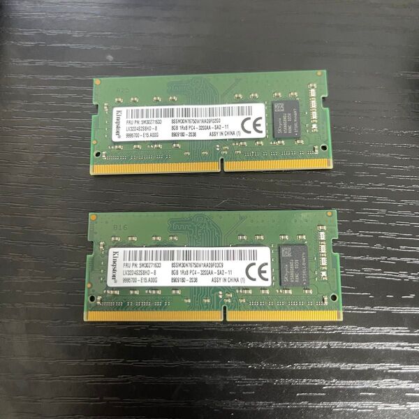 【販売】ノートパソコン用メモリ Kingston DDR4 8GB×2(計16GB)3200MHz