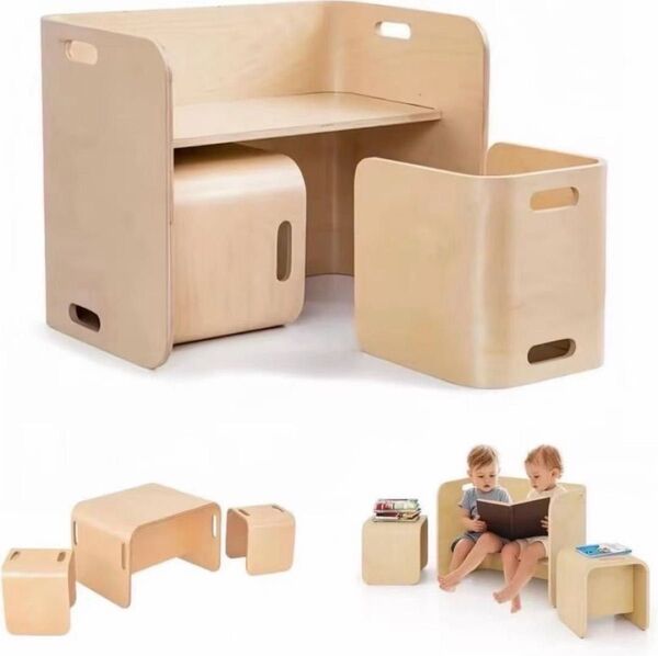 新品未使用 子供用テーブル チェア セット キッズ デスクチェアセット 木製 学習机 食事テーブル 読書 勉強机 キッズテーブル