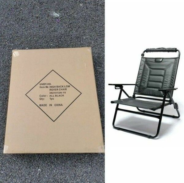 AS2OV HIGH BACK RECLINING LOW ROVER CHAIR ハイバックローバーチェア オールブラック
