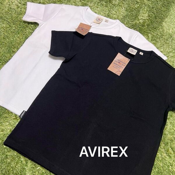 AVIREX 新品 Tシャツ 2枚セット 140 黒 白 キッズ バラ売り可 半袖 トップス