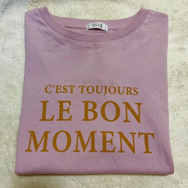 LOWRYS FARM プリントロゴTシャツ 半袖 PINK
