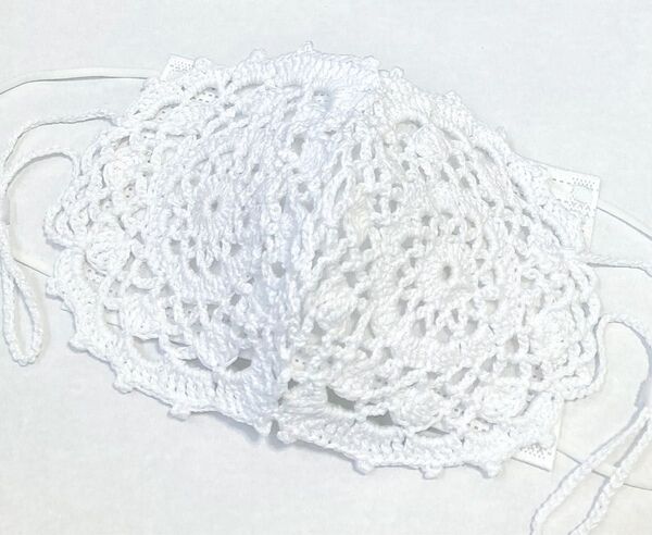 116 マスクカバー レーヨン レース フラワー 不織布 ハンドメイド 手編み
