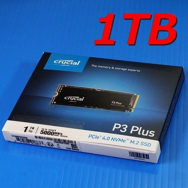 【SSD 1TB】Crucial P3 Plus 1TB M.2 NVMe PEIe4.0 CT1000P3PSSD8