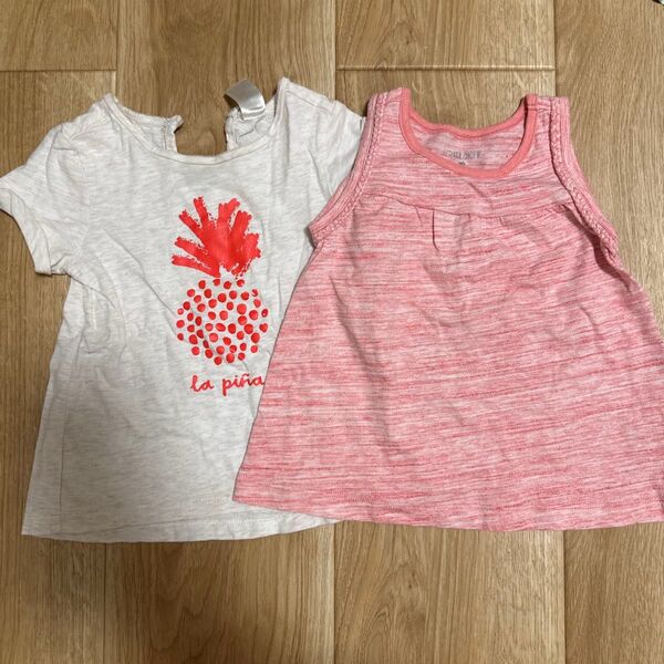 H&M Tシャツ80 ノースリーブタンクトップ 90 セット 女の子