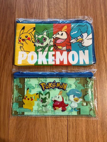 ポケモン2点セット_非売品★クリアポーチ_ペンケース KODOMO新聞
